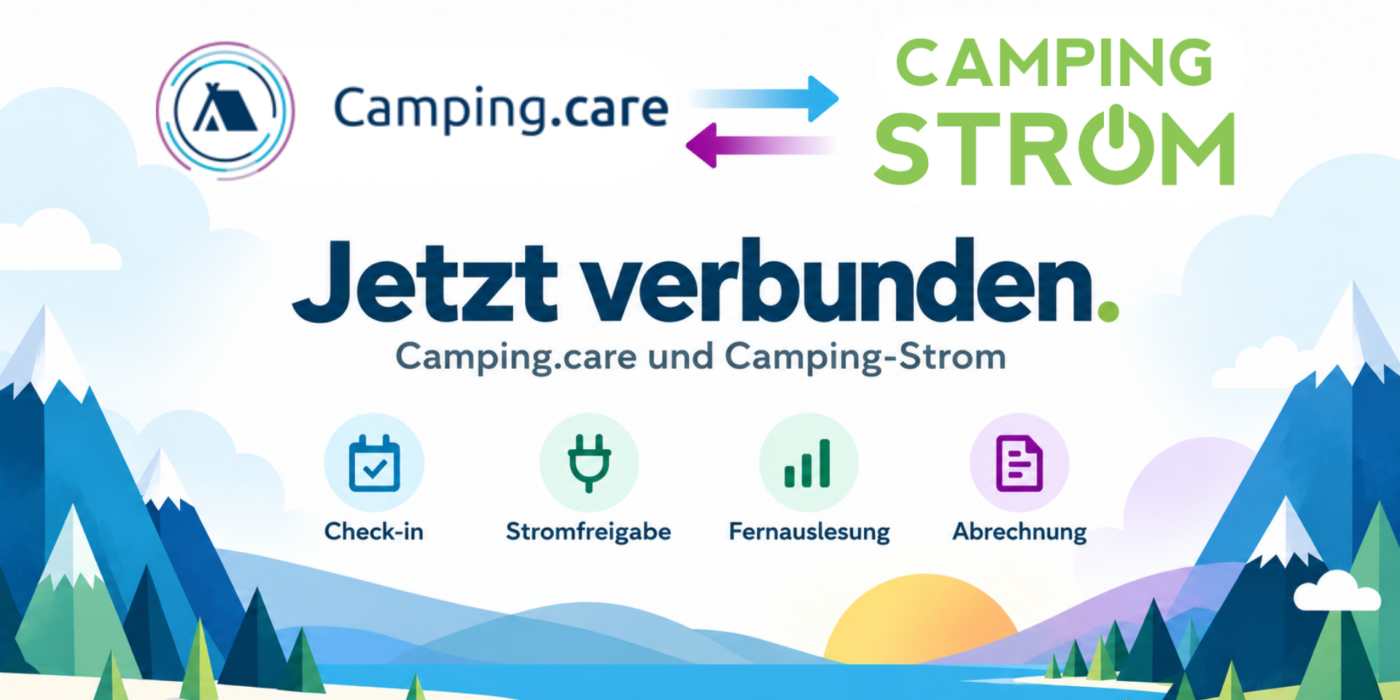 Camping.care und Camping-Strom: Direkte Anbindung mit Self-Check-in am Kiosk