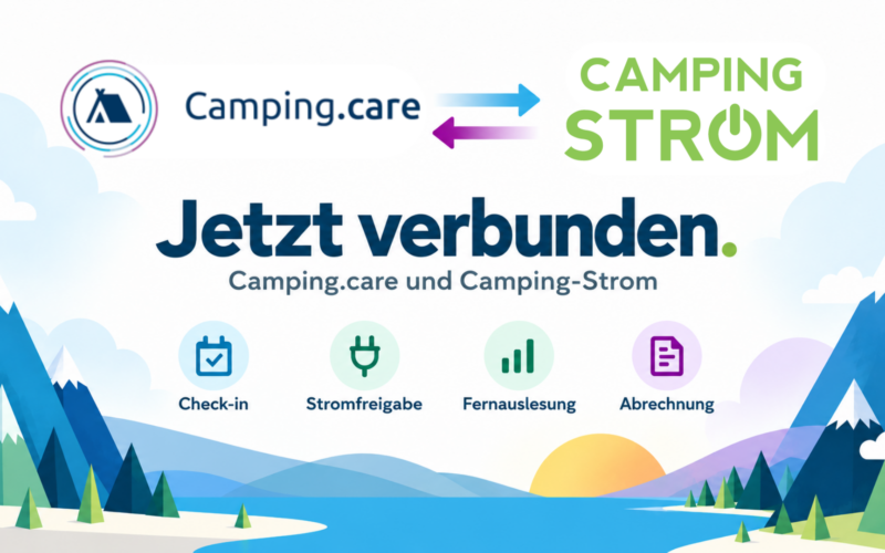 Camping.care und Camping-Strom: Direkte Anbindung mit Self-Check-in am Kiosk